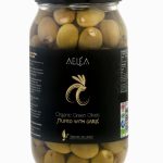 Πρασινες ελιές ΒΙΟ γεμιστές με σκορδο 600g x12